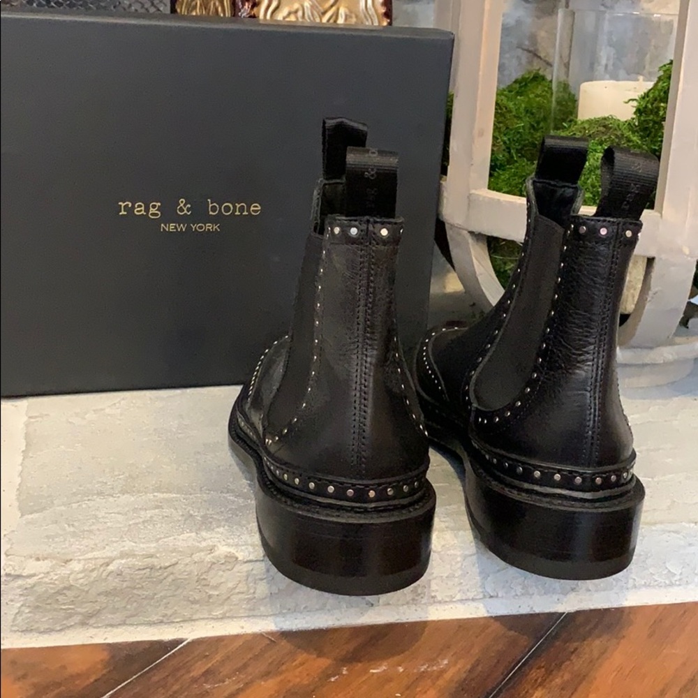New! Rag & Bone Benson Boot - Black Studded - Picture 4 of 7